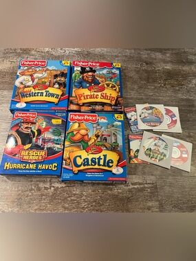 Fisher-Price Kids CD/PC Learning Game Set, untested
